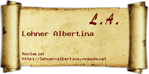 Lehner Albertina névjegykártya
